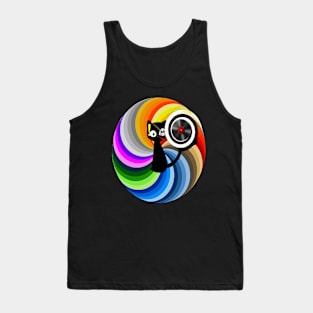 CAT MULTI-COLORED CIRCLE Tank Top